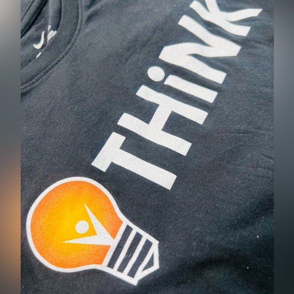 Nike Long Sleeve Black Think light bulb T-Shirt Men's Size Small - Picture 9 of 10